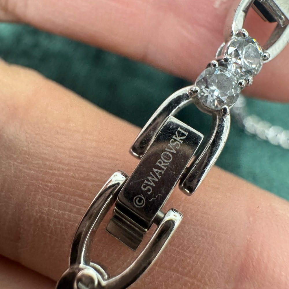 Swarovski Silver Crystal Tennis Necklace - Picture 3 of 7